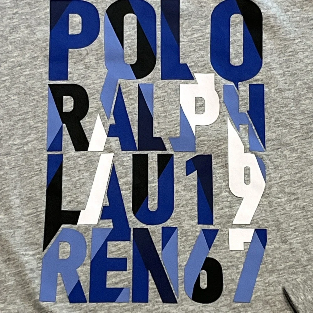 Polo Ralph Lauren GRAY PRL 1967 Block Logo Long Sleeve‎ T-Shirt size XL